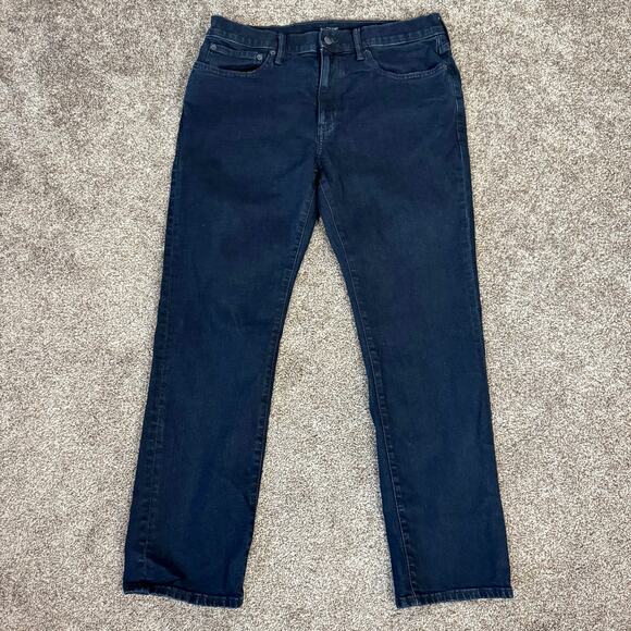 J.Crew NWT Men's Size 32x30 Straight Fit Jeans Signature Flex Dark Harbor Preppy - Picture 2 of 14